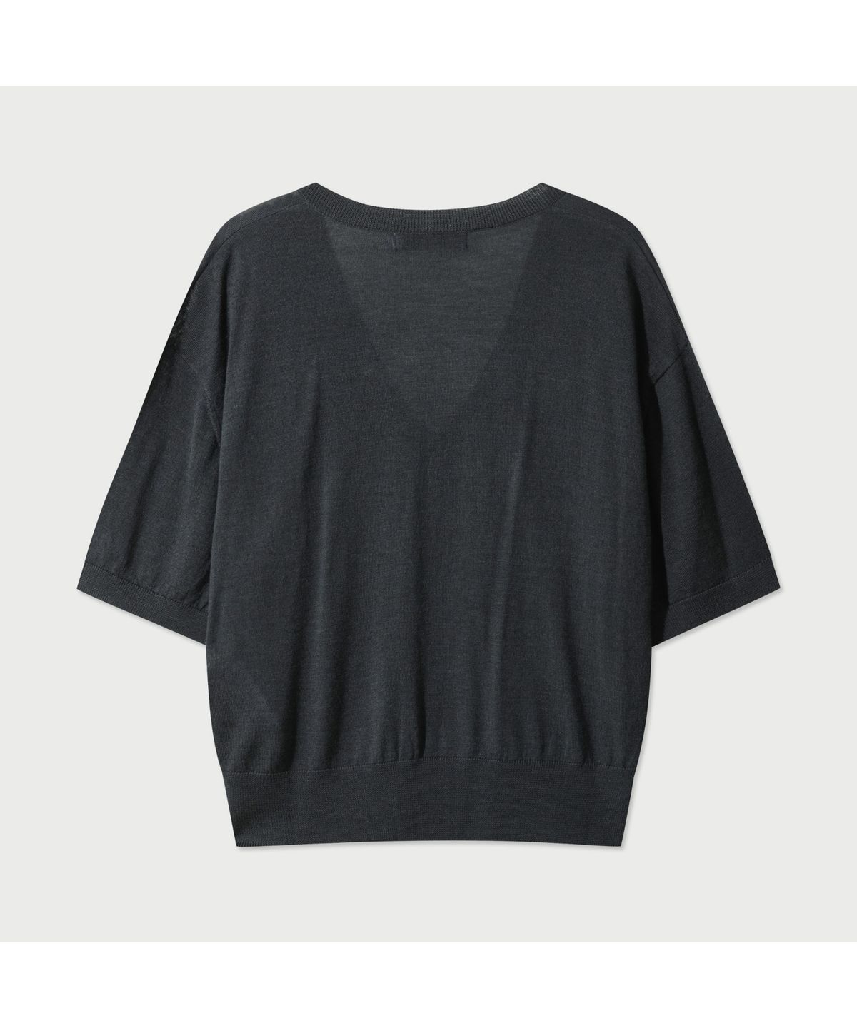 이로 우먼(IROWOMEN) MYLA 브이넥 니트 탑 - Grey Dark