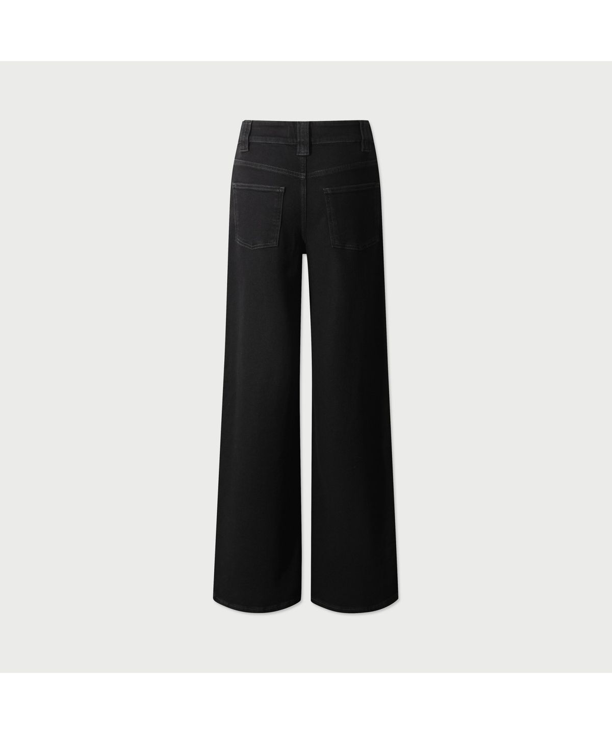 이로 우먼(IROWOMEN) ABRIEL 와이드 데님 팬츠 - Black