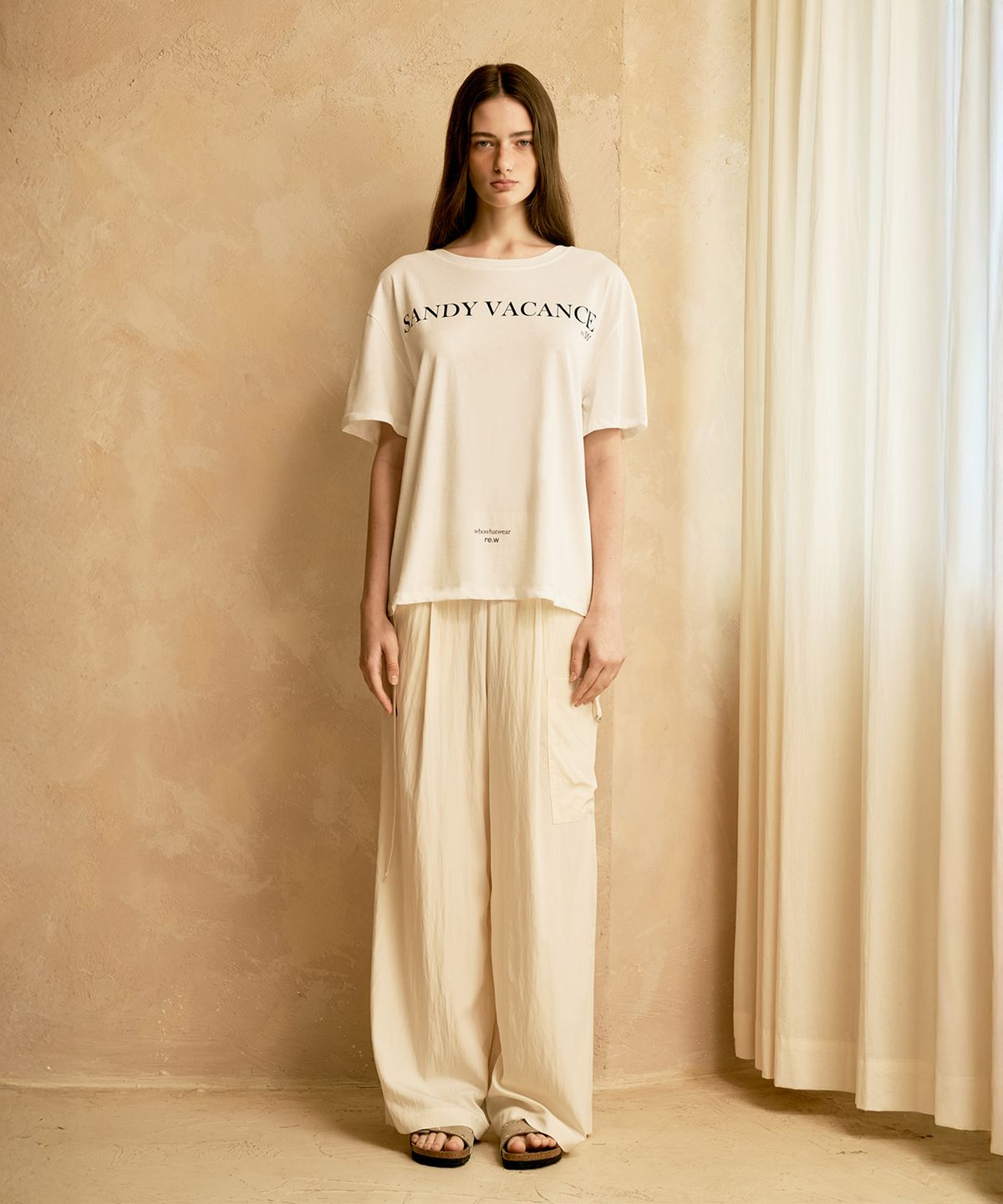 리 더블유(REW) SANDY T-SHIRT (WHITE)