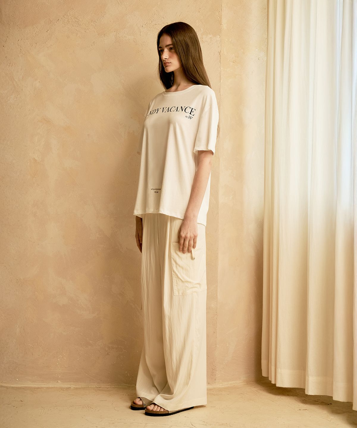 리 더블유(REW) SANDY T-SHIRT (WHITE)