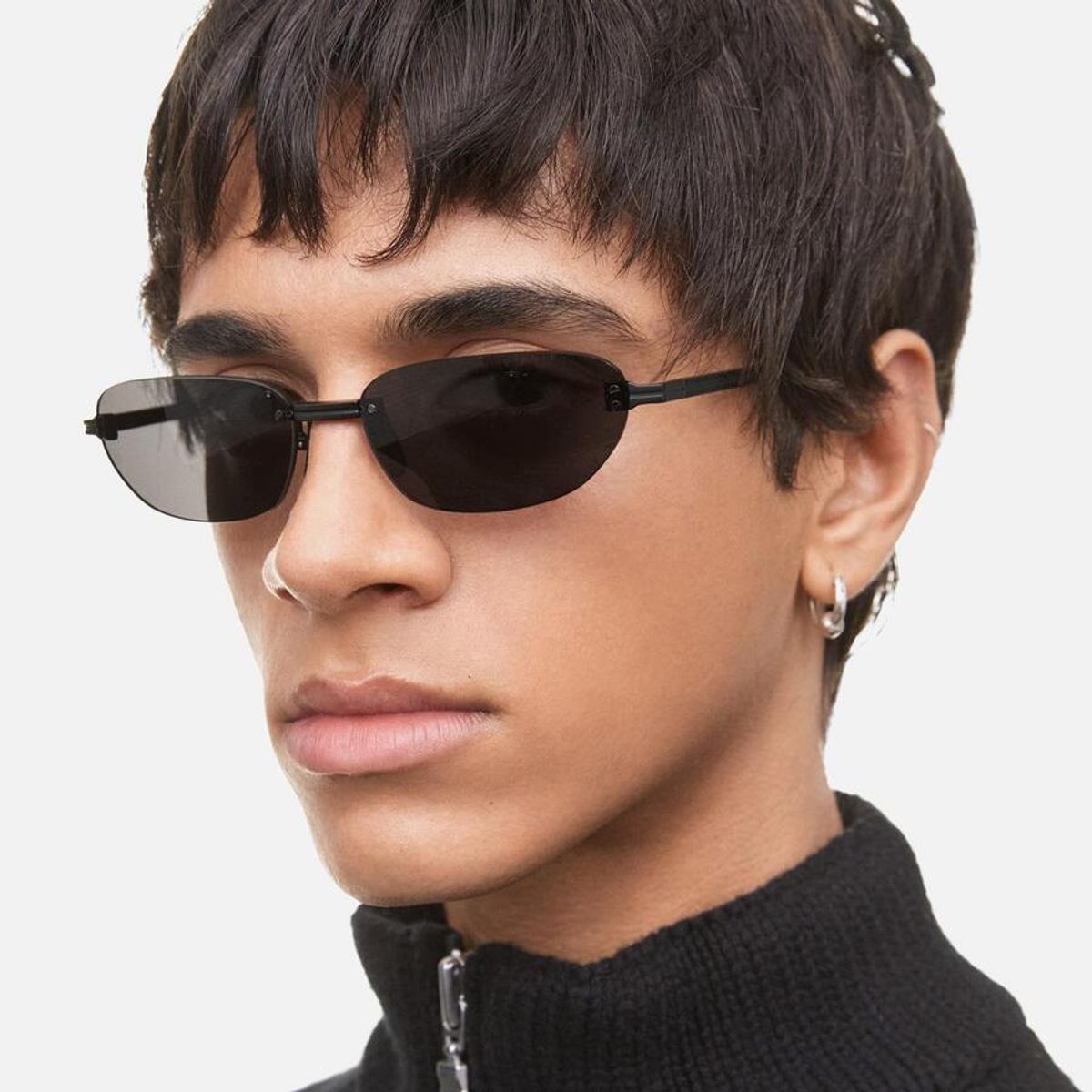 치미(CHIMI) 림리스 오벌 RIMLESS OVAL BLACK