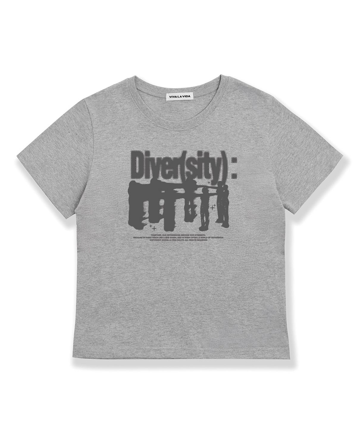 비바라비다(VIVA LA VIDA) Diversity 크롭 반팔 티셔츠