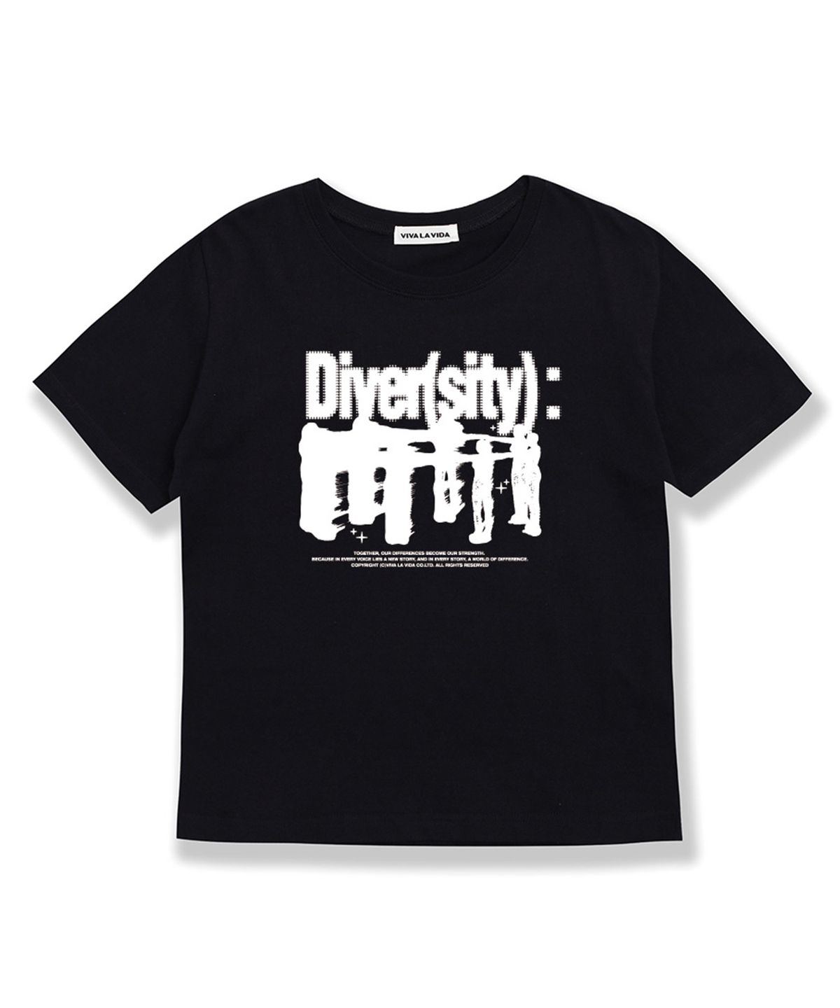 비바라비다(VIVA LA VIDA) Diversity 크롭 반팔 티셔츠