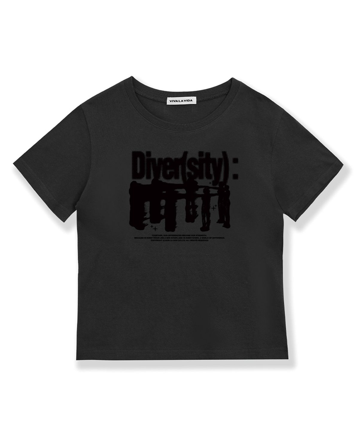 비바라비다(VIVA LA VIDA) Diversity 크롭 반팔 티셔츠