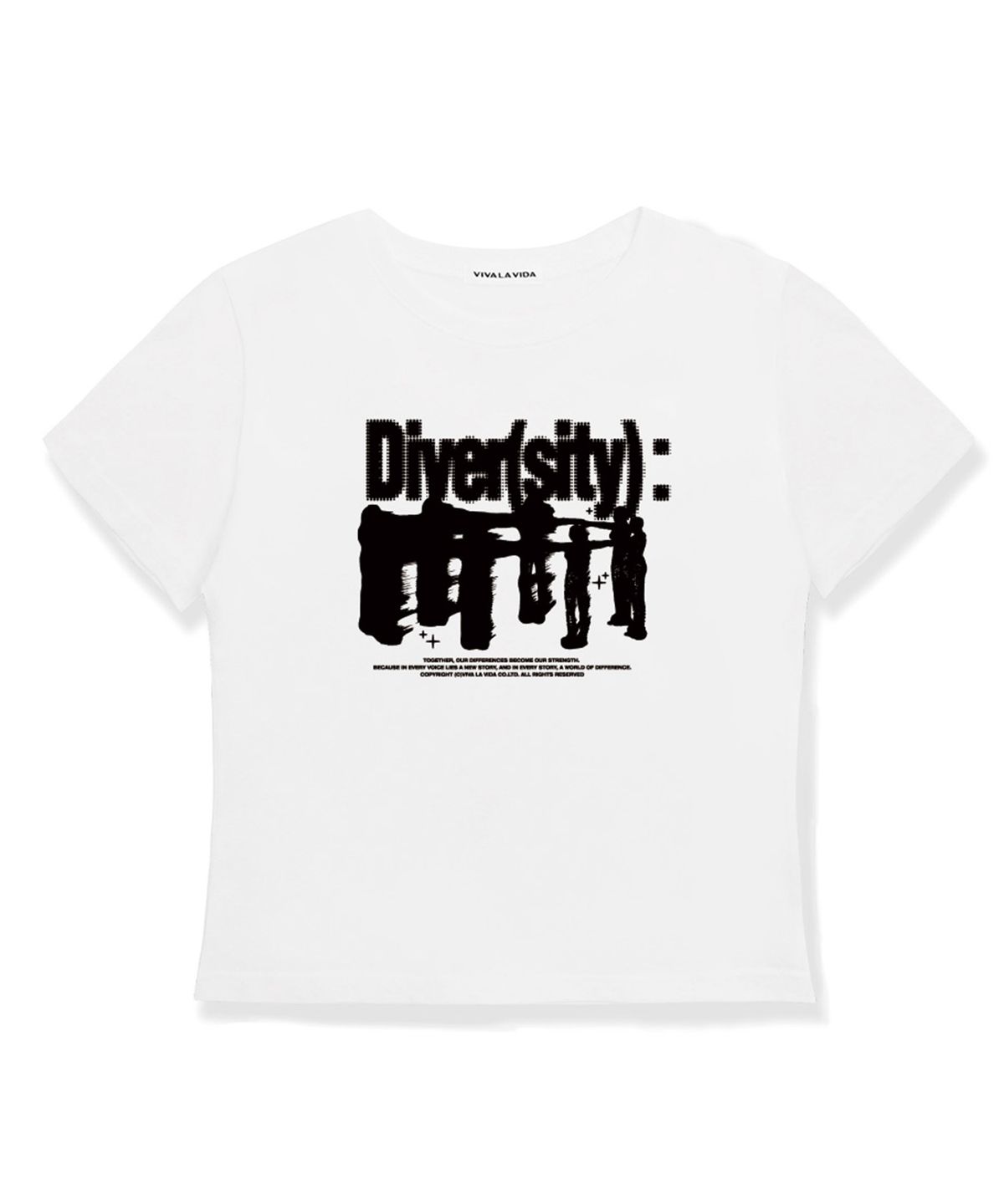 비바라비다(VIVA LA VIDA) Diversity 크롭 반팔 티셔츠