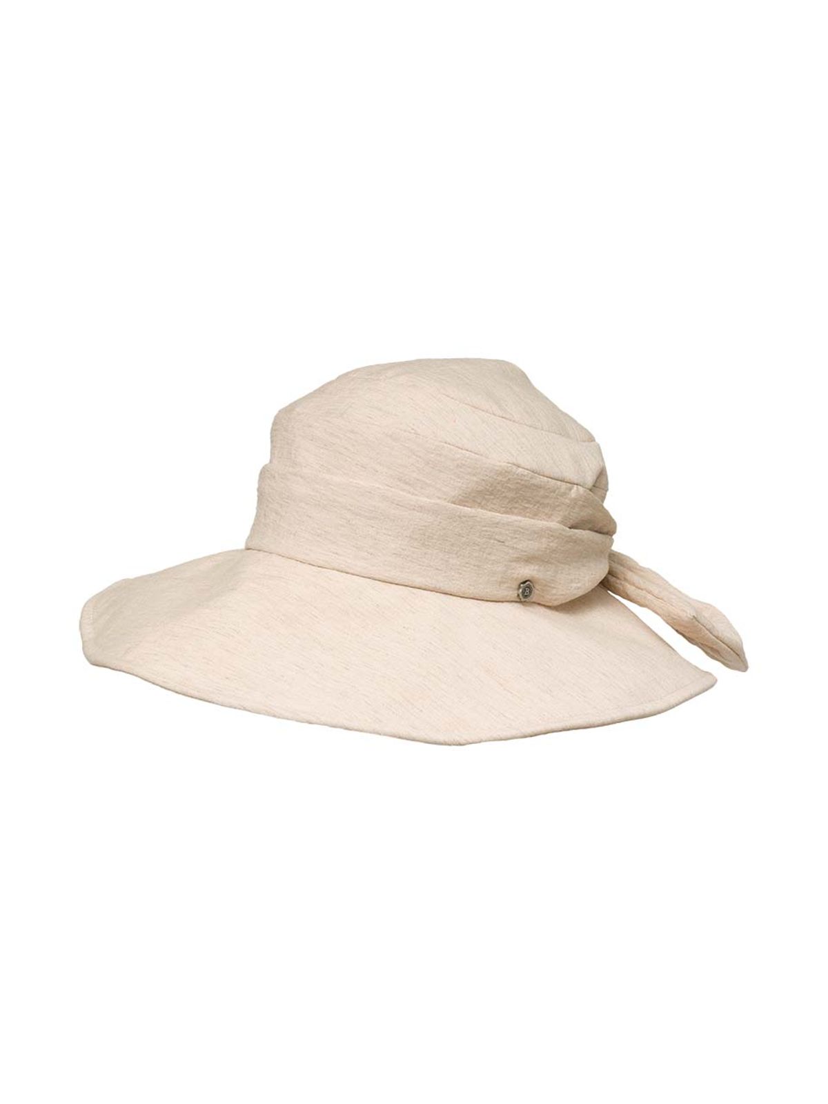 브라운햇(BROWNHAT) 백 리본 포인트 와이드 햇