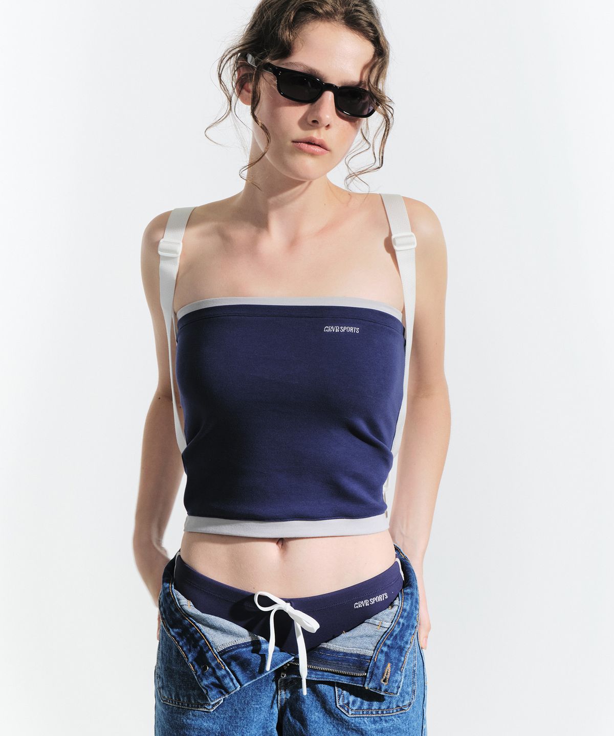 그로브(GROVE) MOANA TUBE TOP (NAVY)