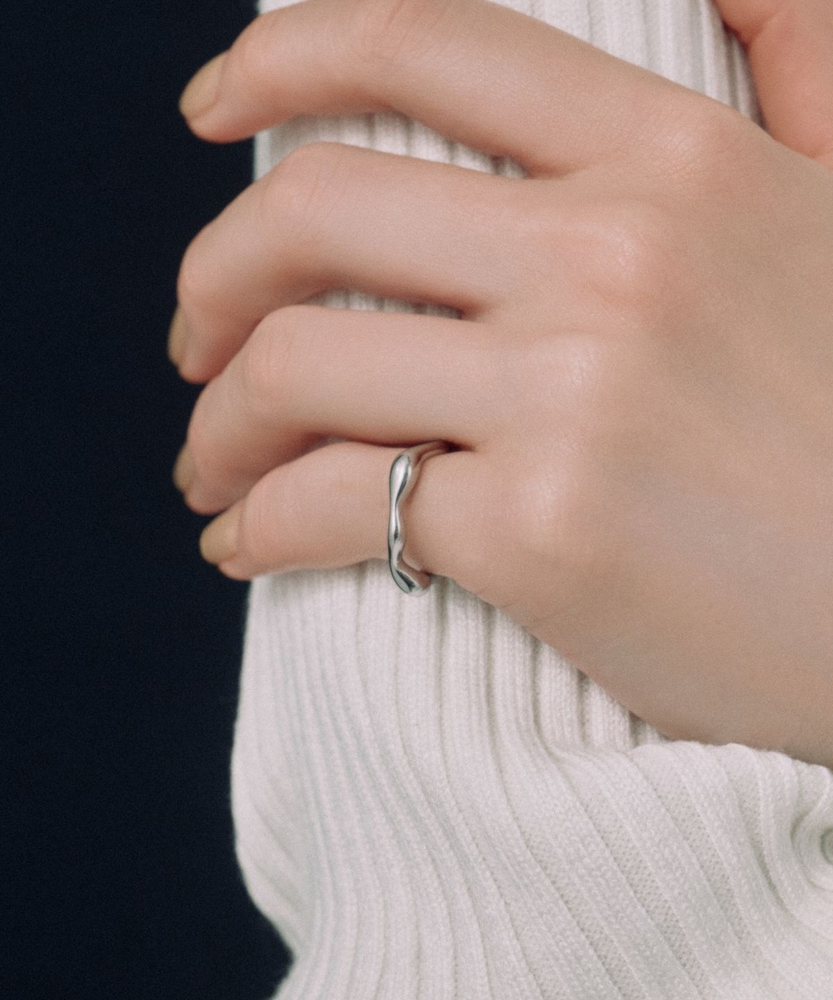 노비스도쿄(NOVICE TOKYO) 라바 핑키 링 Lava Pinky Ring［Stainless］/ Silver