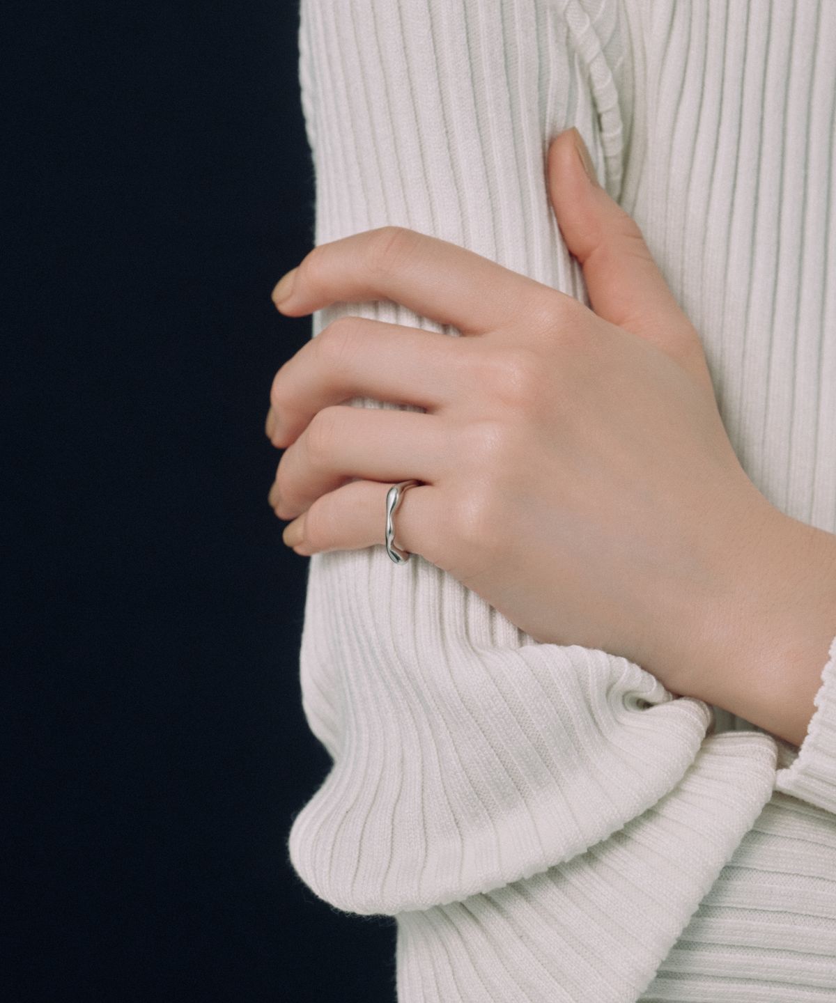 노비스도쿄(NOVICE TOKYO) 라바 핑키 링 Lava Pinky Ring［Stainless］/ Silver