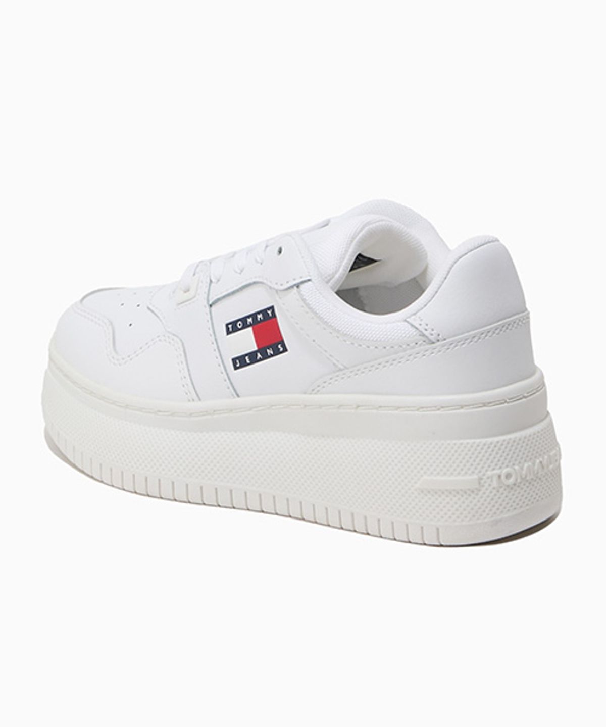 타미진스(TOMMY JEANS) 메그 플랫폼 레더 스니커즈-화이트(T52F1ARSC54JT1YBS)