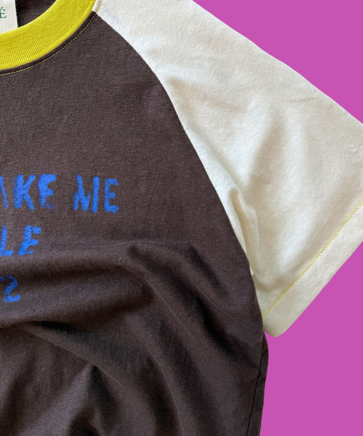 프리제(FRISE) SMILE raglan short sleeved-t, brown