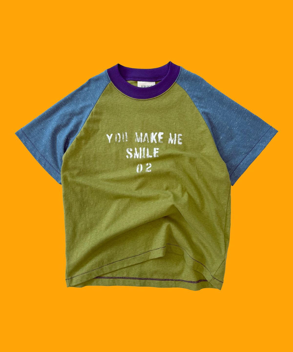 프리제(FRISE) SMILE raglan short sleeved-t, green