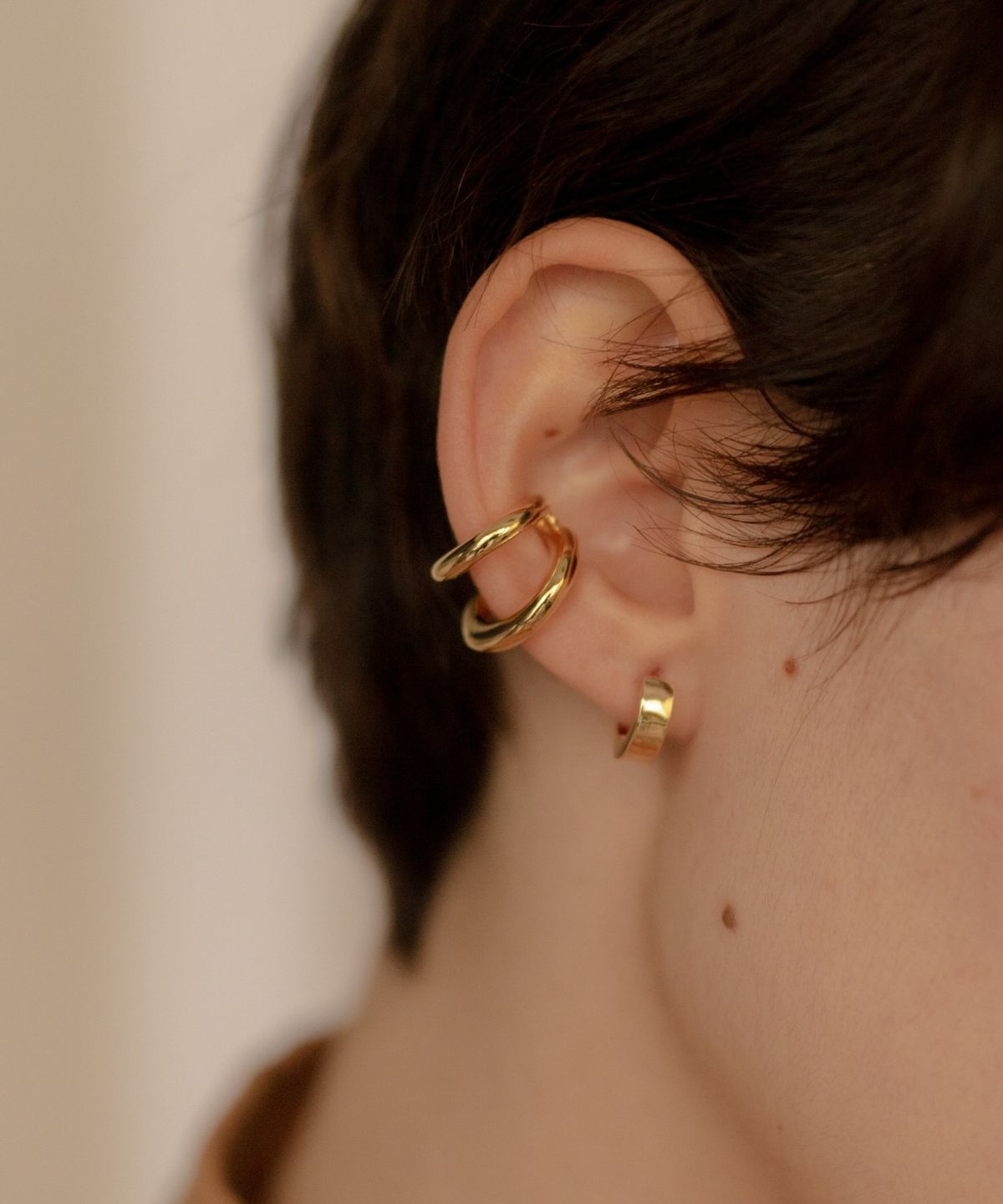 노비스도쿄(NOVICE TOKYO) 더블 후프 이어 커프 Double Hoop Ear Cuff / Gold