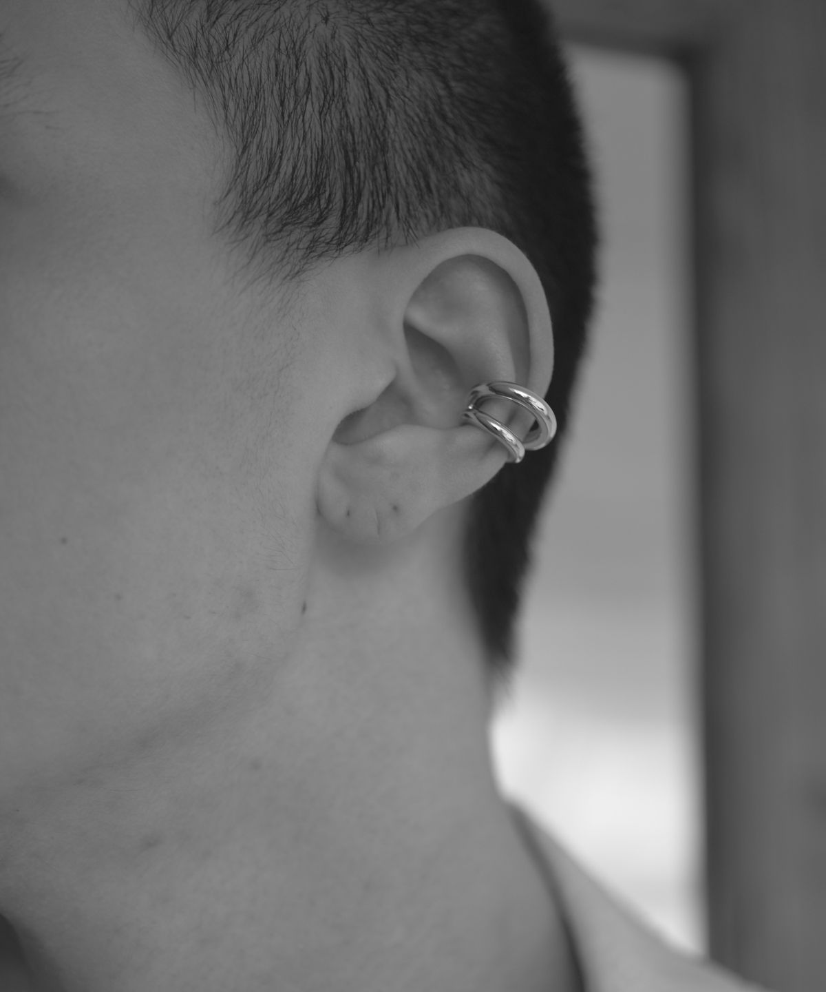 노비스도쿄(NOVICE TOKYO) 더블 후프 이어 커프 Double Hoop Ear Cuff / Silver