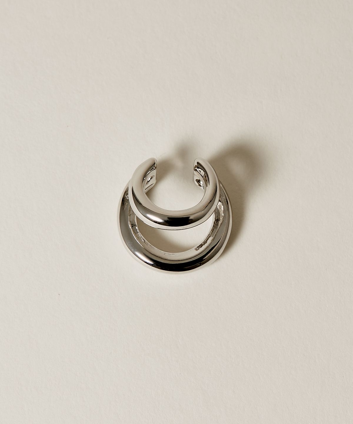 노비스도쿄(NOVICE TOKYO) 더블 후프 이어 커프 Double Hoop Ear Cuff / Silver
