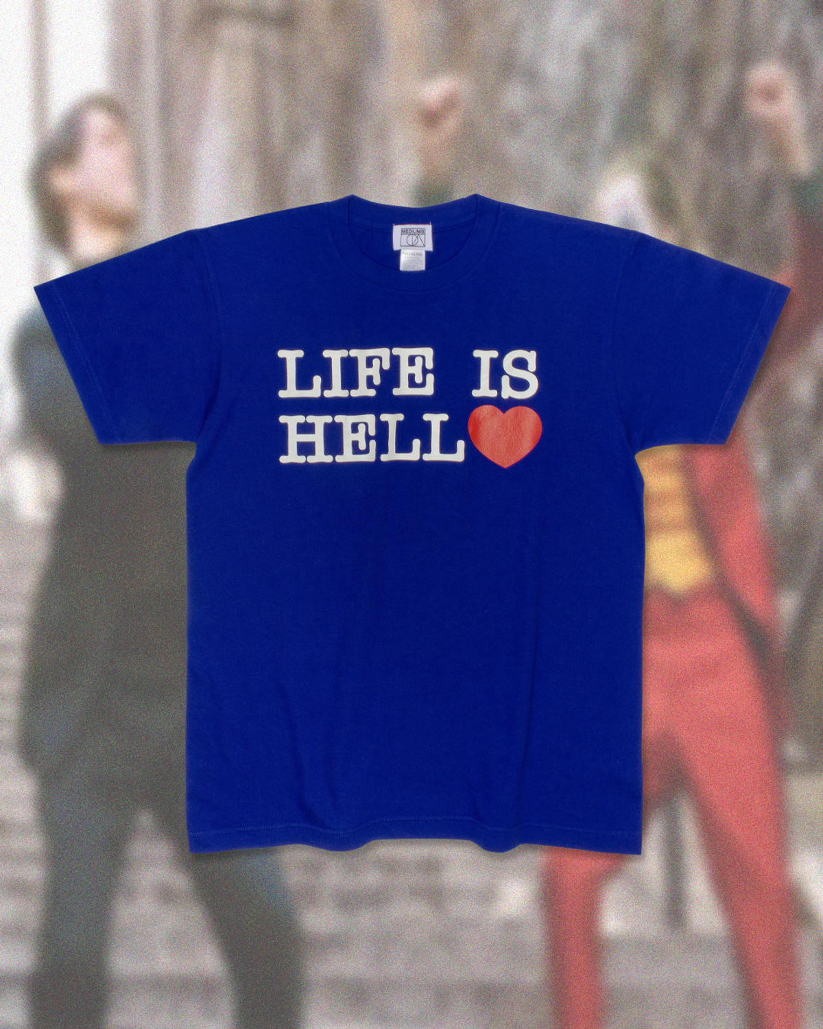 미디엄스(MEDIUMS) LIFE IS HELL Tee - Blue (라이프 이즈 헬 티셔츠)
