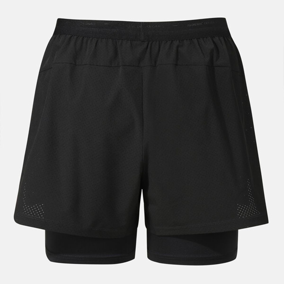 데상트(DESCENTE) 러닝 벤틸레이션 2IN1 4인치 쇼츠 블랙(SQ323RHP72)