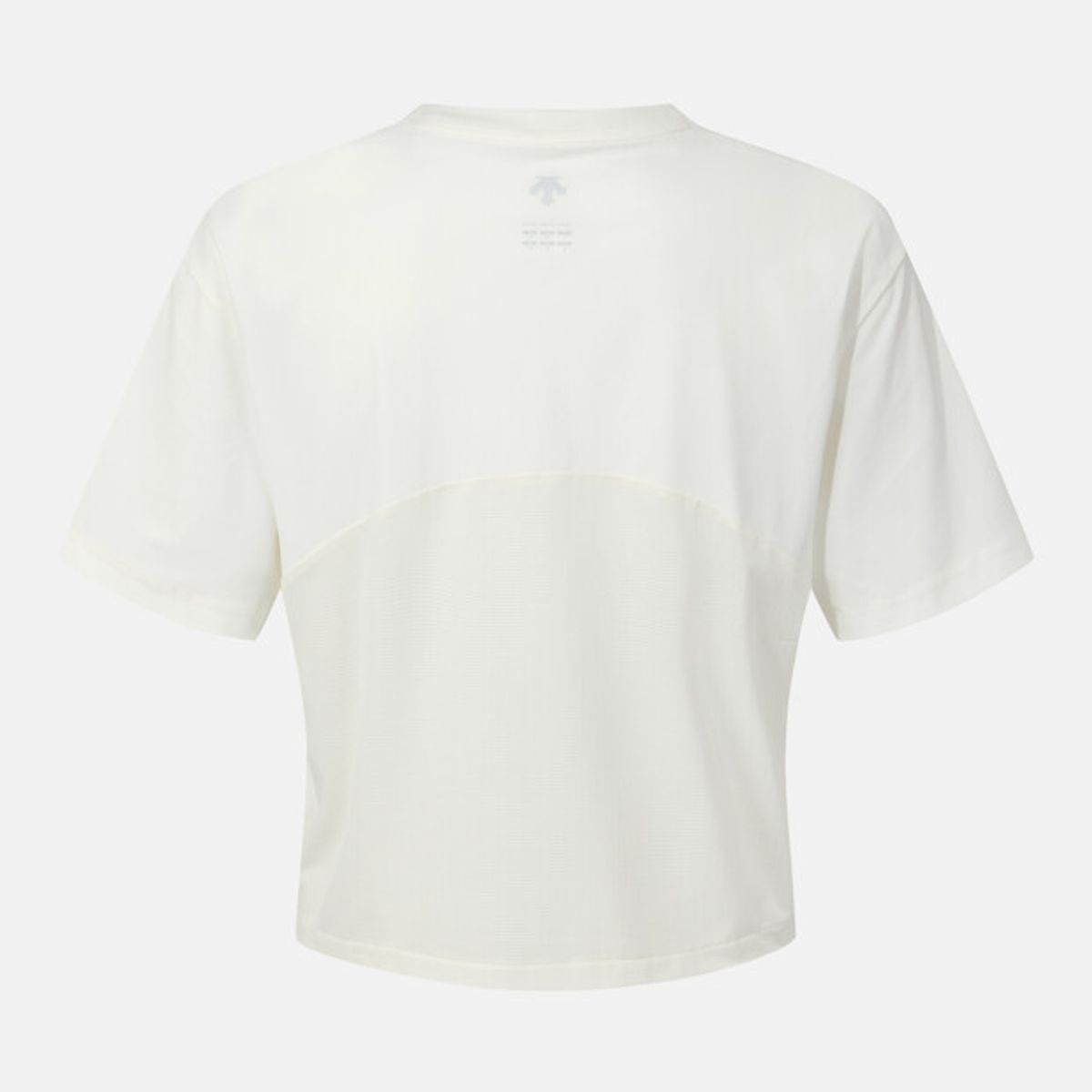 데상트(DESCENTE) 우먼스 러닝 쿨링 크롭 티셔츠 아이보리(SQ322RTS75)