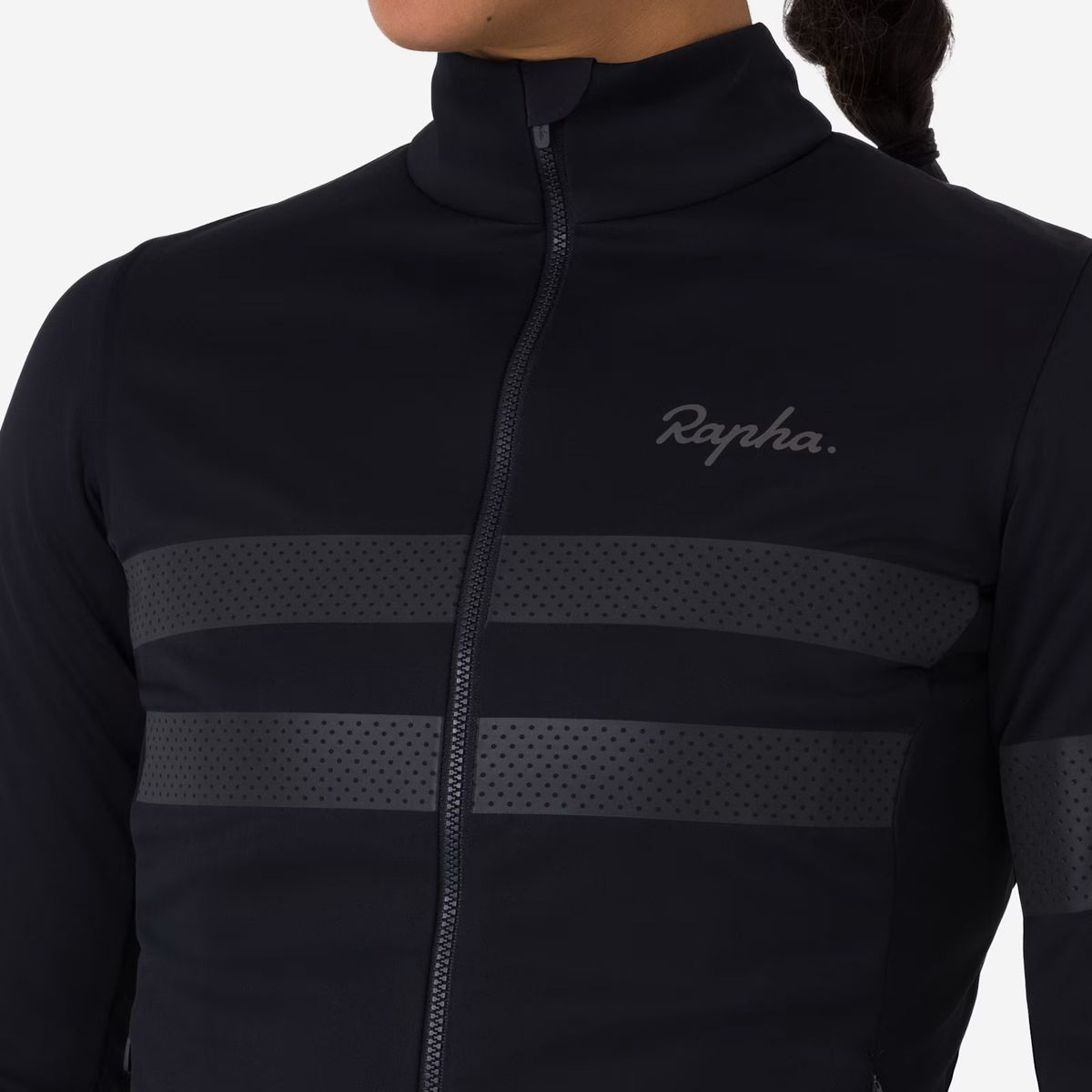 라파(RAPHA) 여성용 브레베 롱 슬리브 윈드스토퍼 져지 블랙