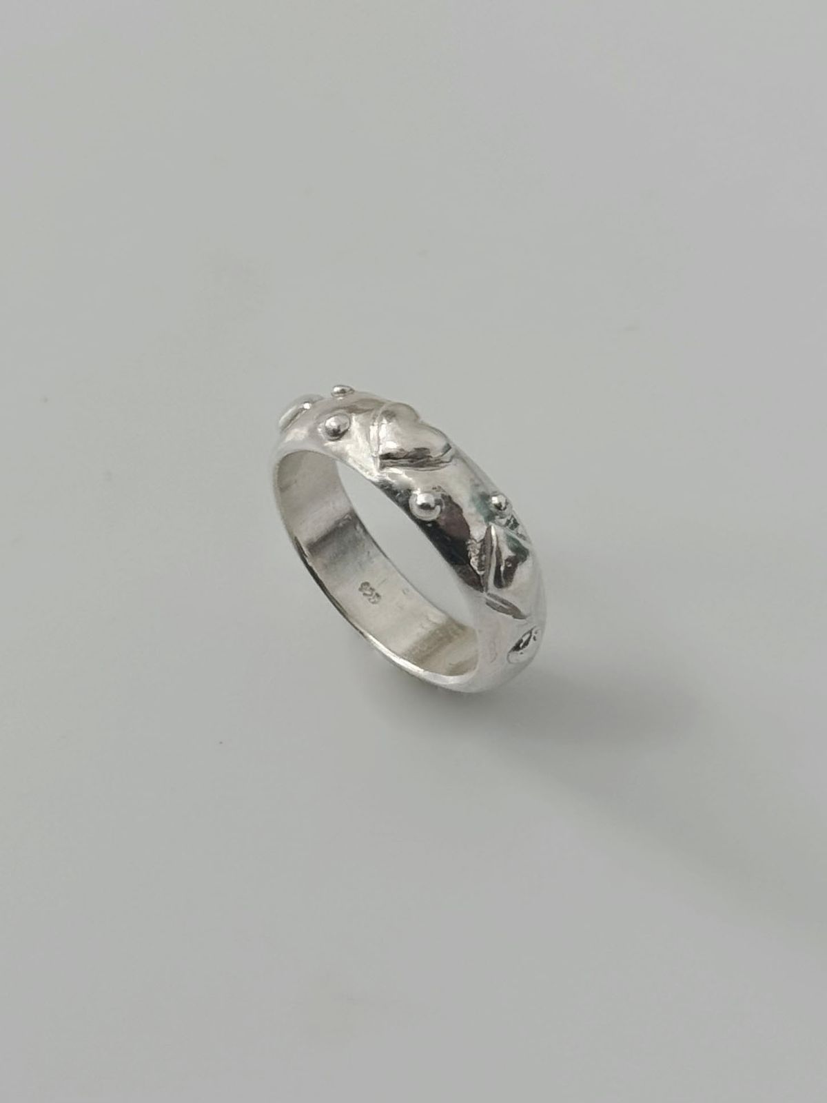 러브트릭스(LOVETRIX) Silver925 Heart drawing bold ring1