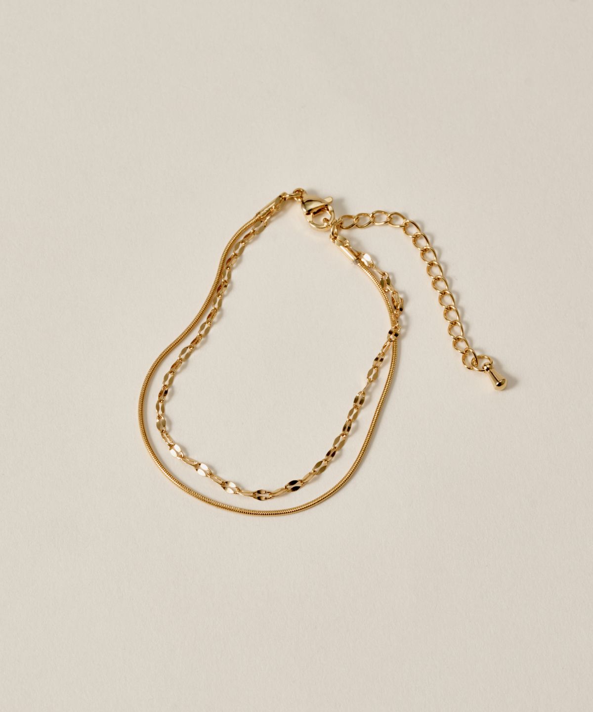 노비스도쿄(NOVICE TOKYO) 페탈 & 라운드 체인 팔찌 Petal & Round Chain Bracelet［Stainless］/ Gold