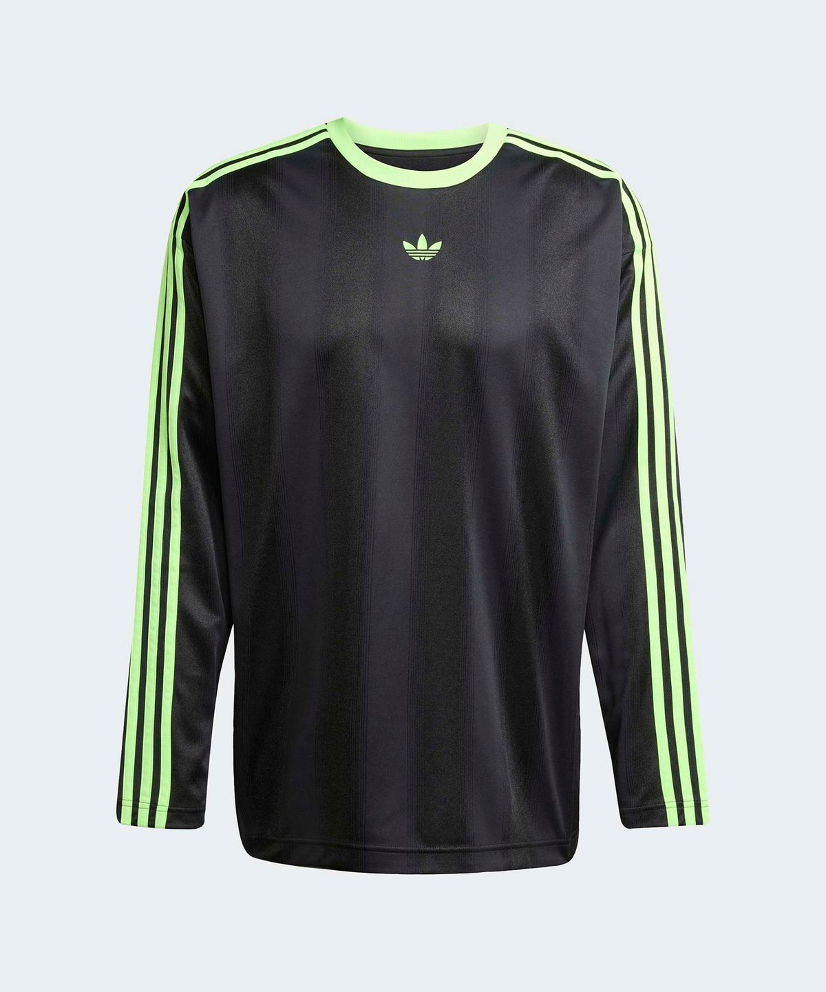 아디다스(ADIDAS) 자카드 롱 슬리브 저지 - 블랙:시그널그린 / JX1518