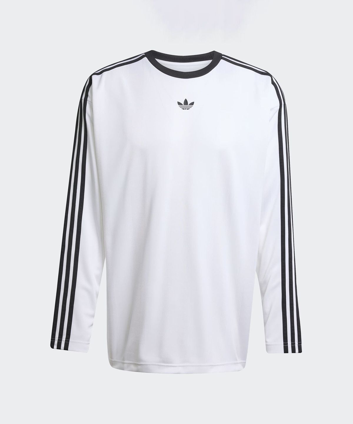 아디다스(ADIDAS) 자카드 롱 슬리브 저지 - 화이트 / JX1519