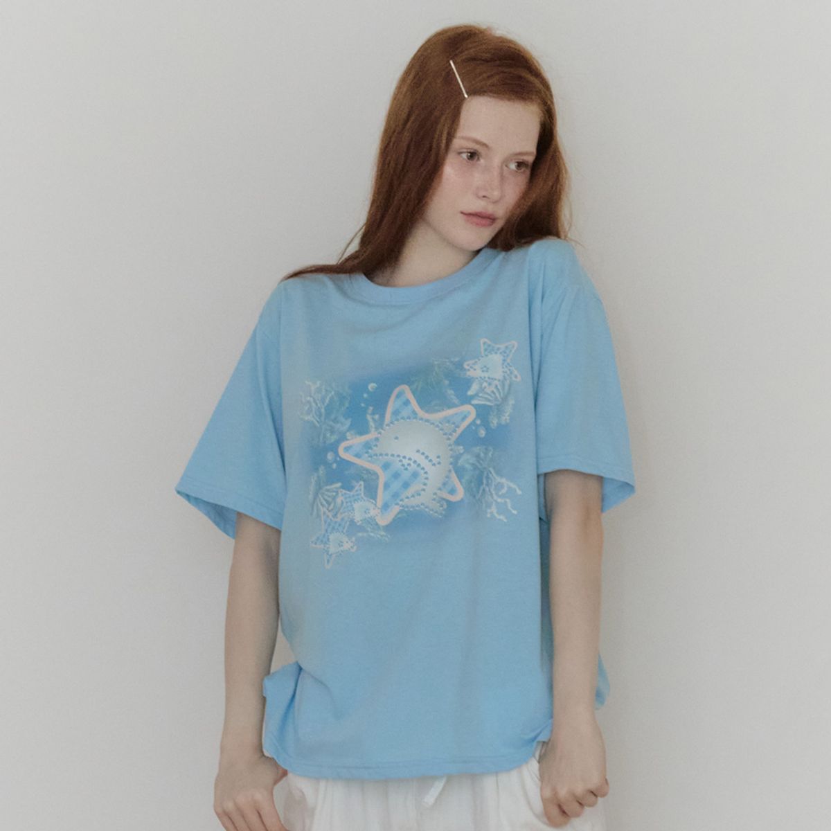 뮤즈무드(MUSEMOOD) Star Dolphin Tee (티셔츠)