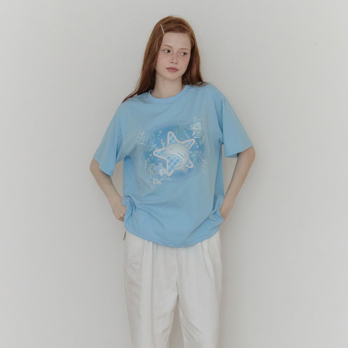 뮤즈무드(MUSEMOOD) Star Dolphin Tee (티셔츠)