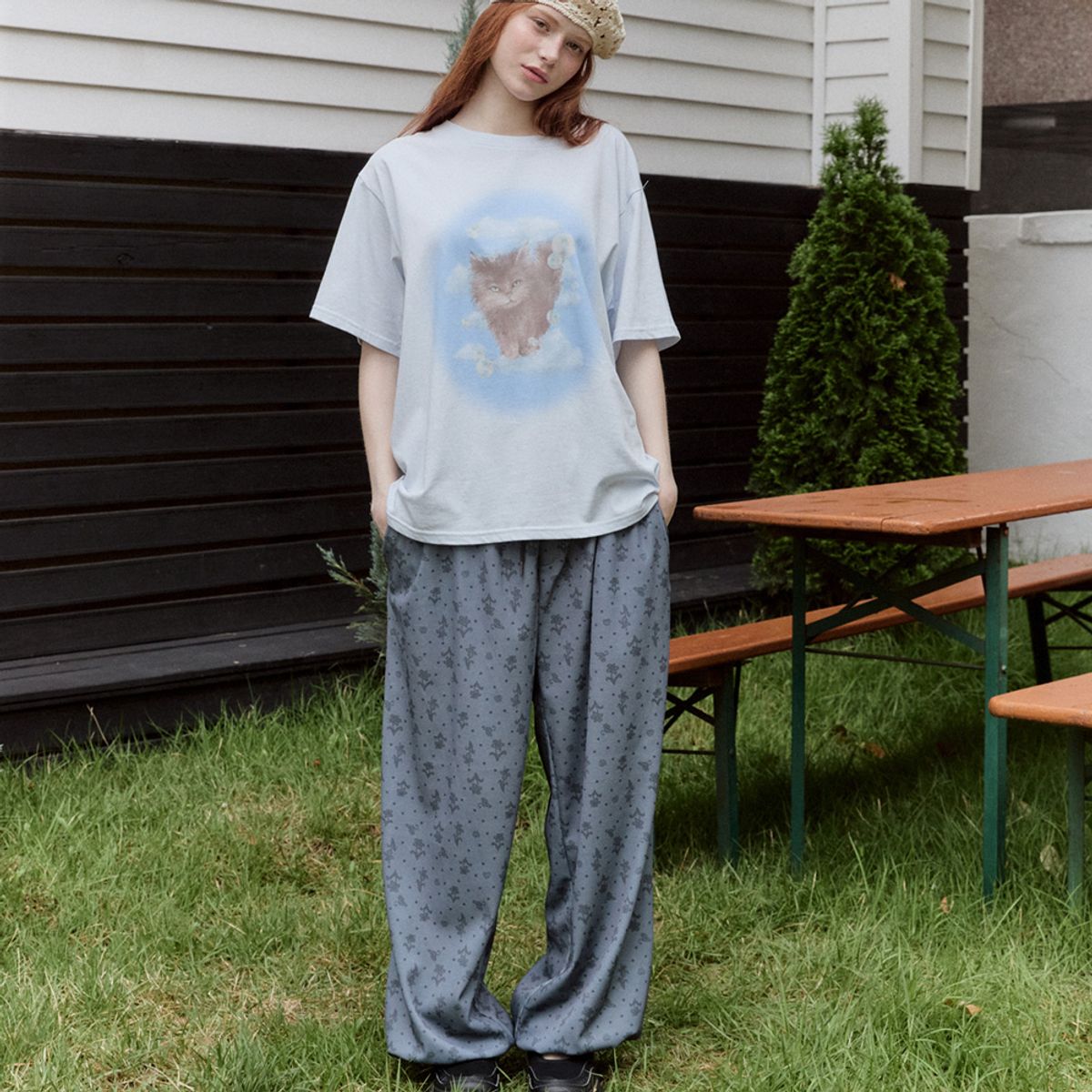 뮤즈무드(MUSEMOOD) Crochet 2-Way Jogger Wide Pants (조거팬츠)