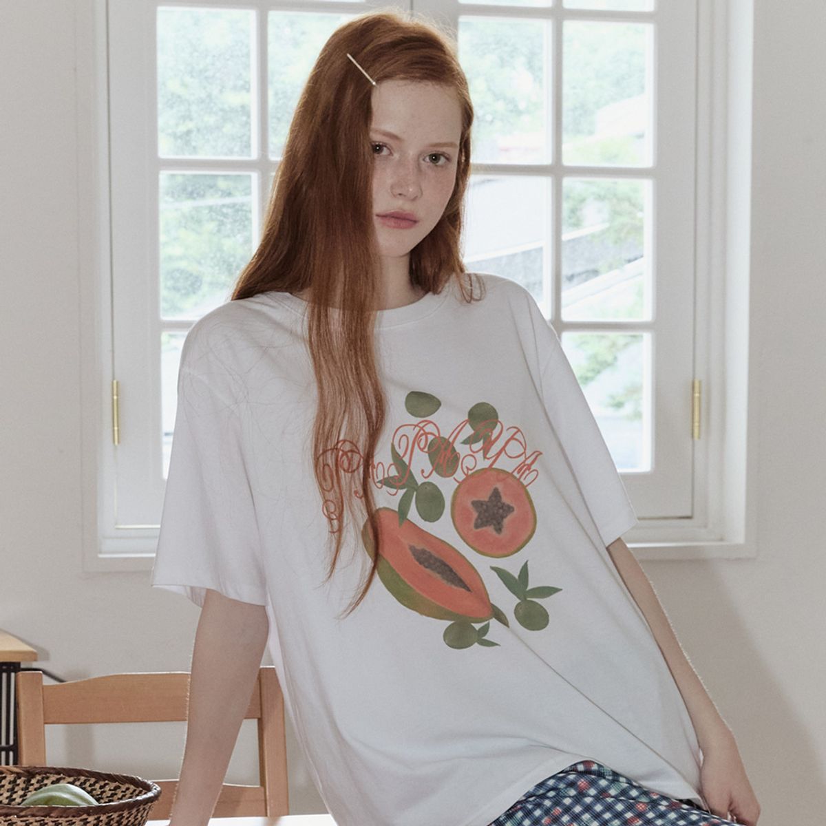 뮤즈무드(MUSEMOOD) PAPAYA Tee (티셔츠)