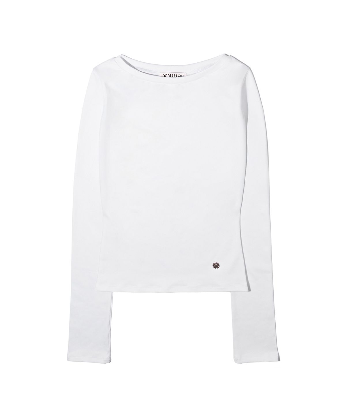 유희(YOUHEE) BASIC BOAT NECK LONG SLEEVE WHITE