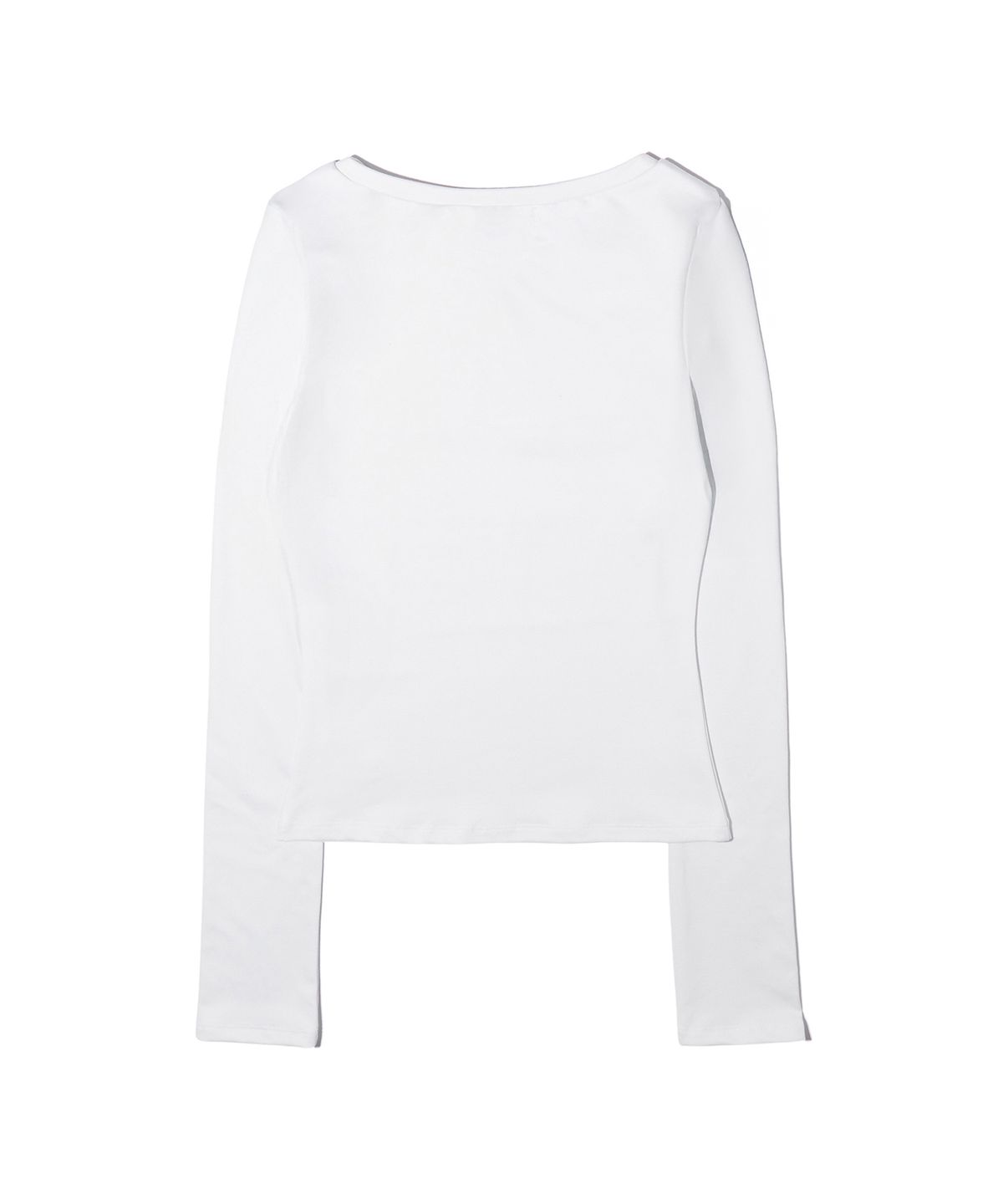 유희(YOUHEE) BASIC BOAT NECK LONG SLEEVE WHITE