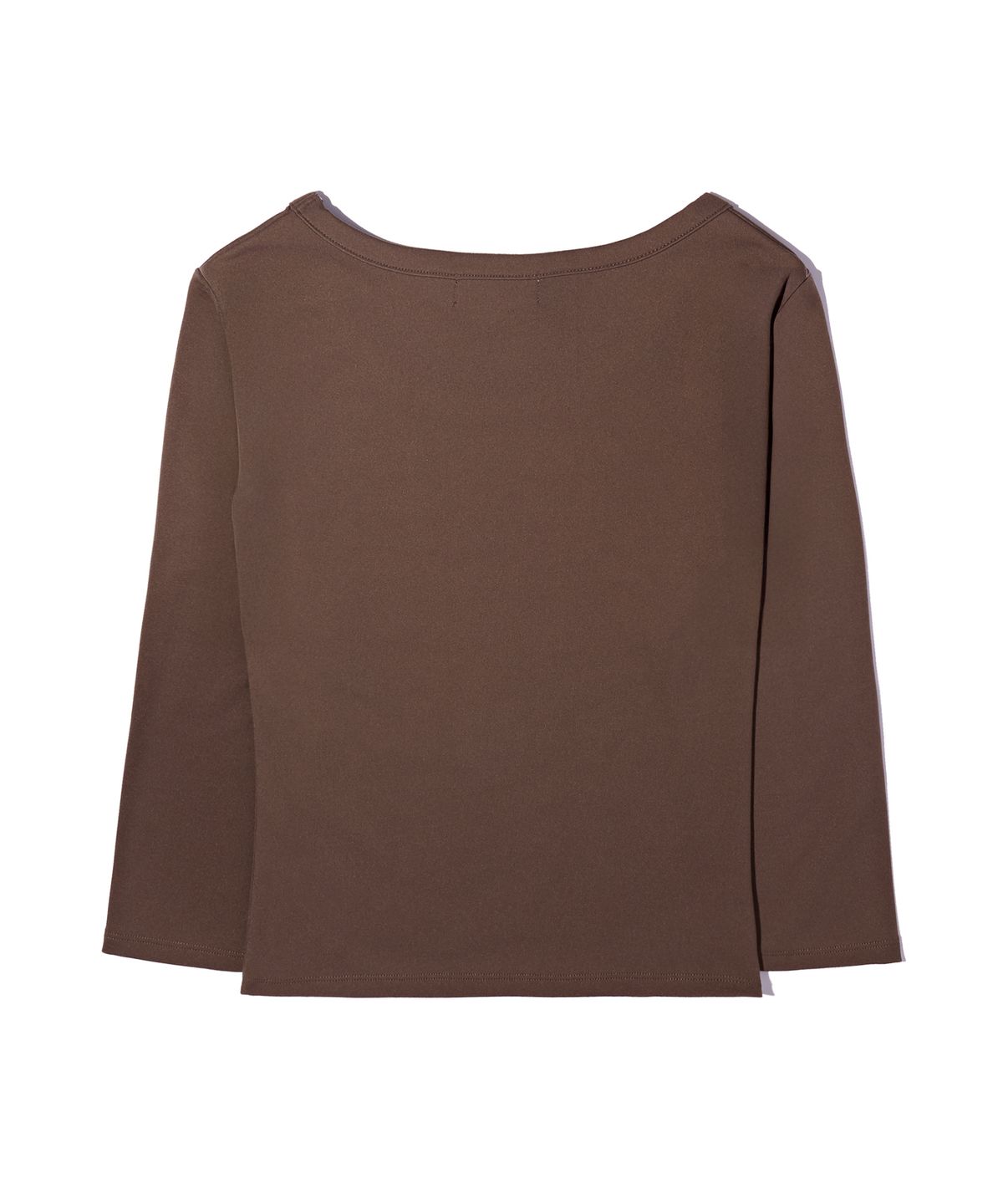 유희(YOUHEE) BASIC U-NECK QUARTER SLEEVE BROWN
