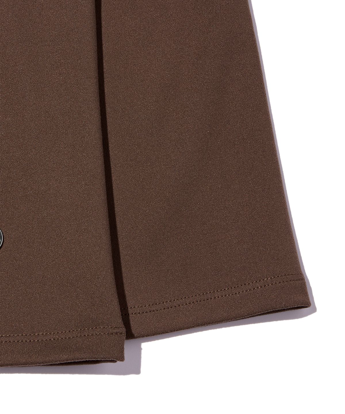 유희(YOUHEE) BASIC U-NECK QUARTER SLEEVE BROWN