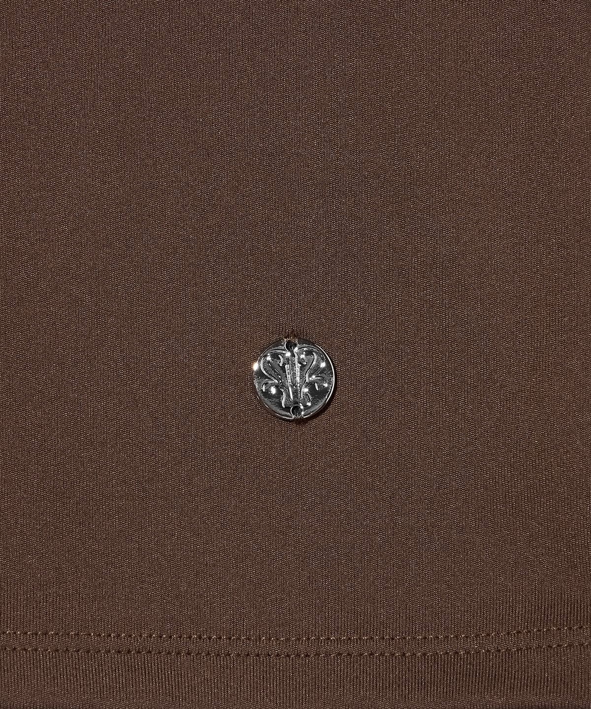 유희(YOUHEE) BASIC U-NECK QUARTER SLEEVE BROWN