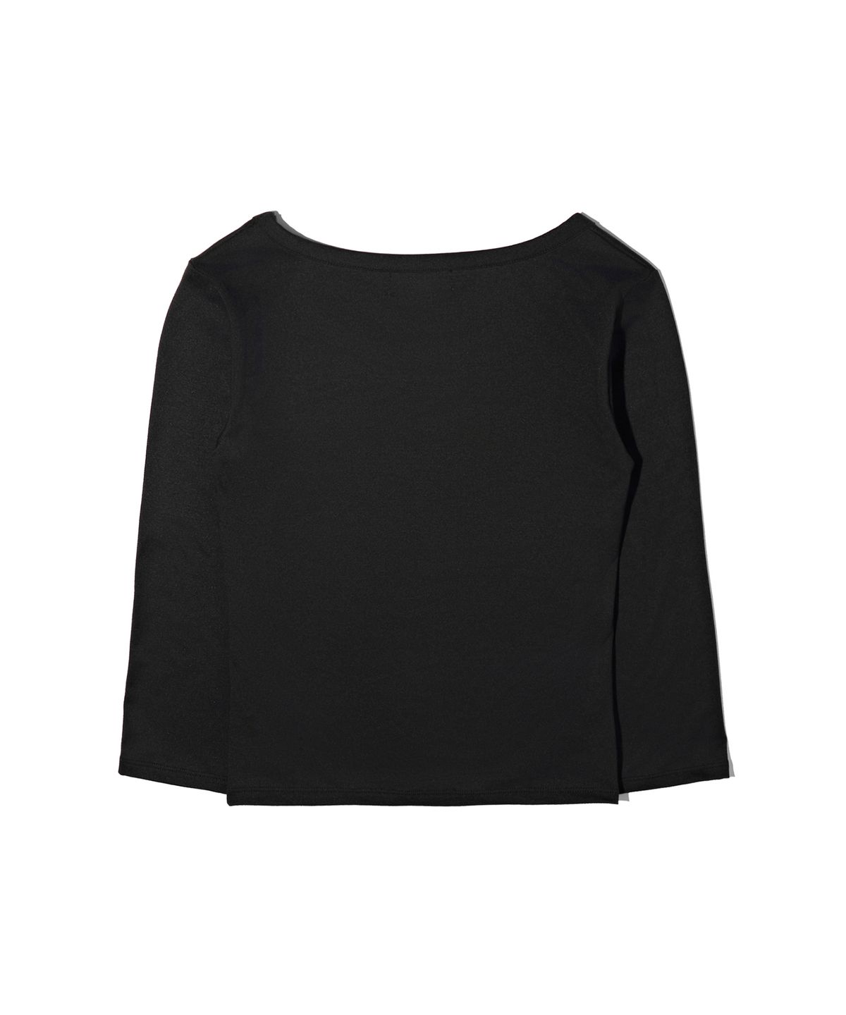 유희(YOUHEE) BASIC U-NECK QUARTER SLEEVE BLACK