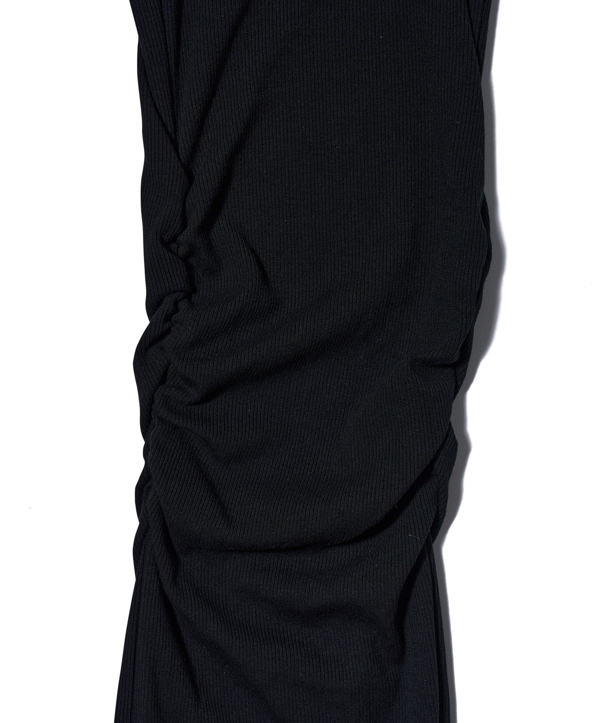 유희(YOUHEE) BASIC SHIRRING LAYERED SKIRT PANTS BLACK