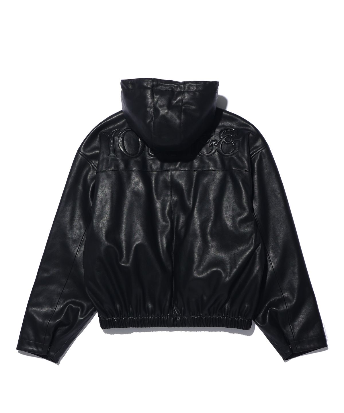 유희(YOUHEE) FAUX LEATHER JUMPER BLACK