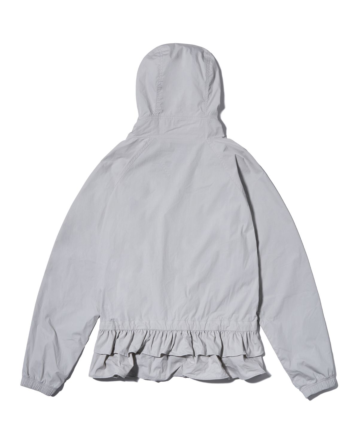 유희(YOUHEE) RUFFLE DETAILED WINDBREAKER GREY