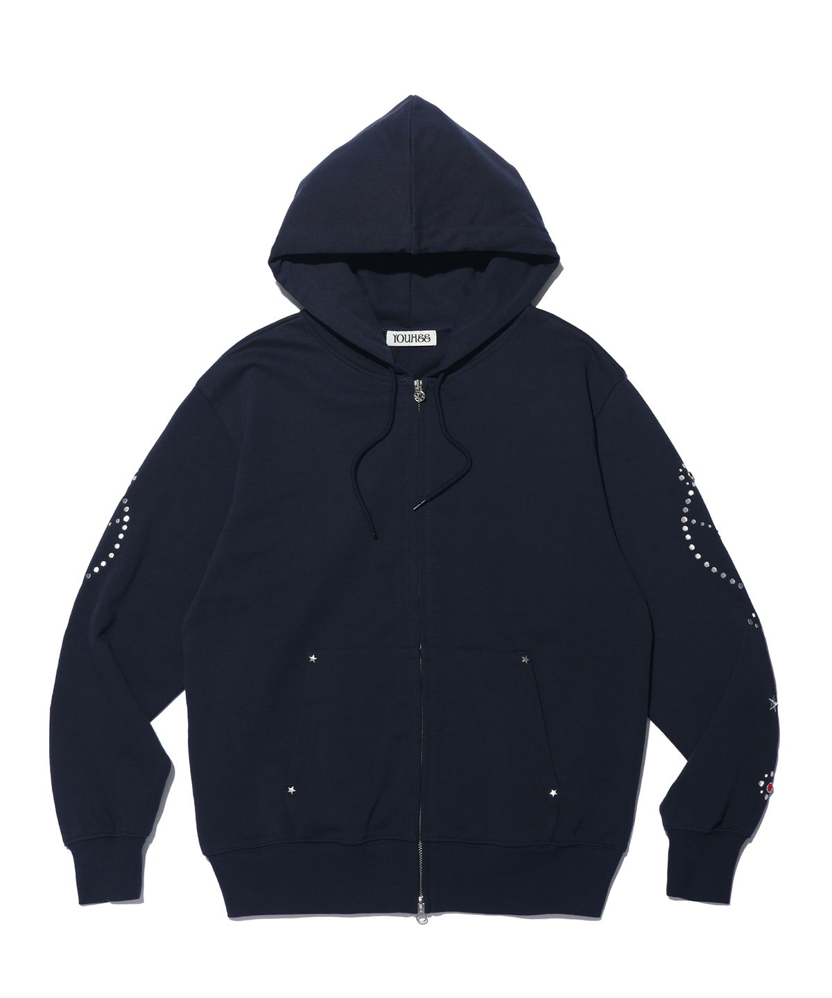 유희(YOUHEE) STAR HOTFIX HOOD ZIP-UP NAVY