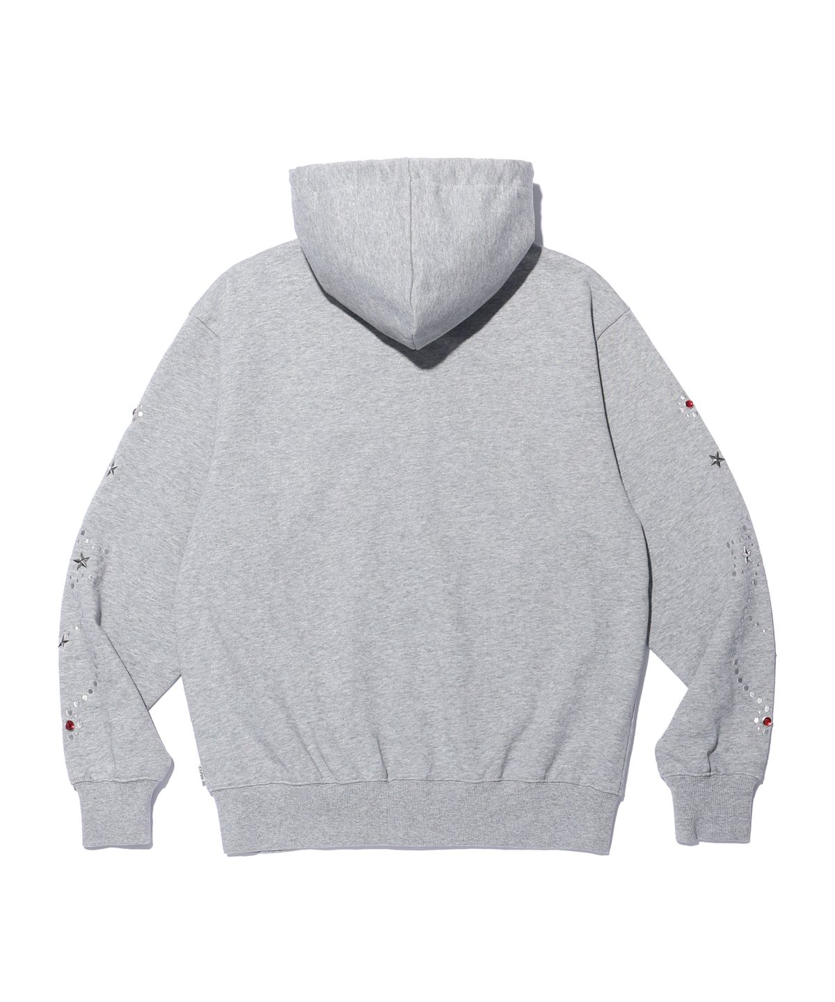 유희(YOUHEE) STAR HOTFIX HOOD ZIP-UP MELANGE GREY