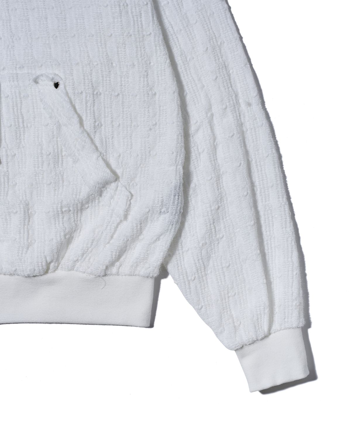유희(YOUHEE) LACE HOOD ZIP-UP WHITE