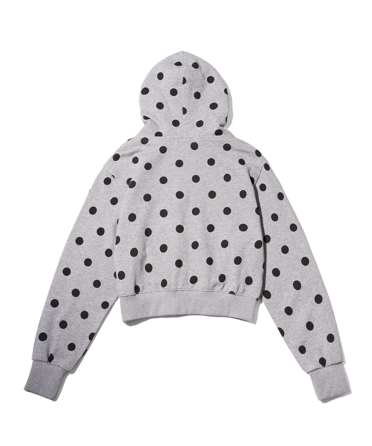 유희(YOUHEE) PETITE PATTERN HOOD ZIP-UP MELANGE GREY