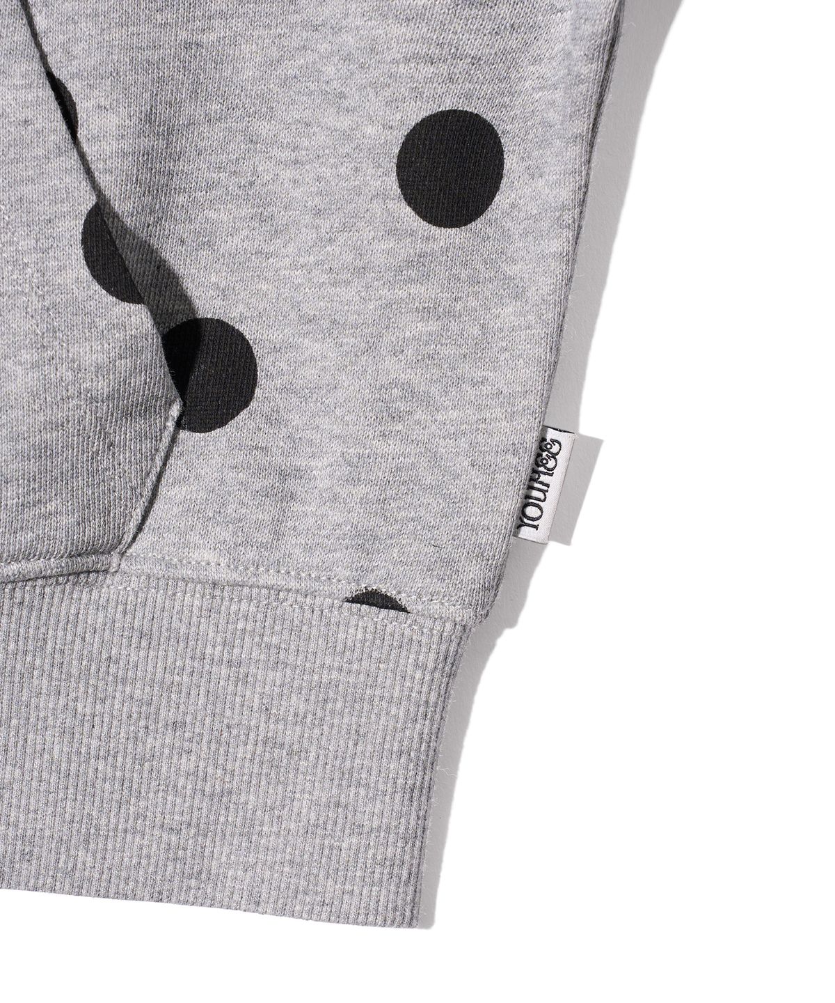 유희(YOUHEE) PETITE PATTERN HOOD ZIP-UP MELANGE GREY