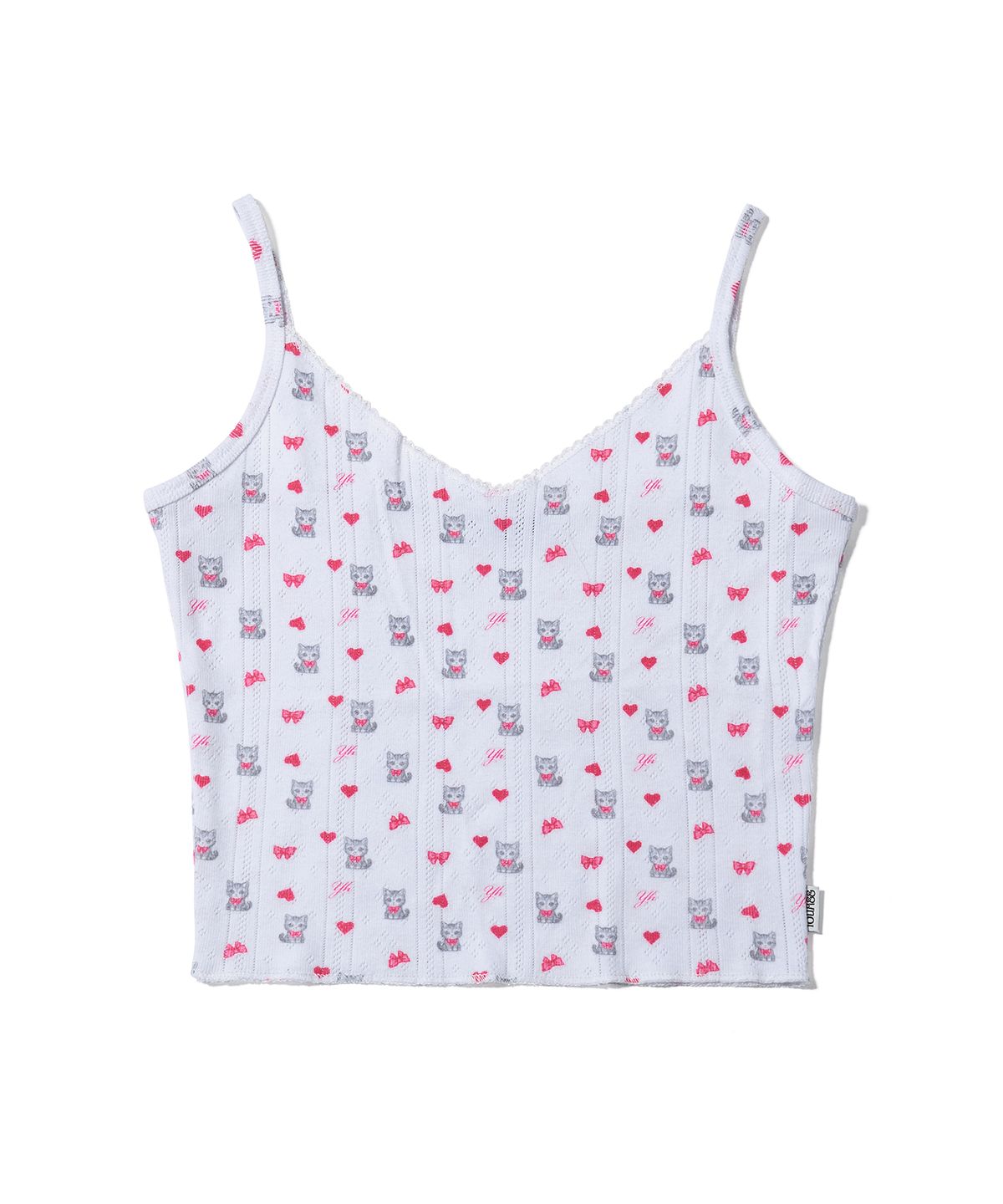 유희(YOUHEE) PETITE PATTERN SLEEVELESS WHITE