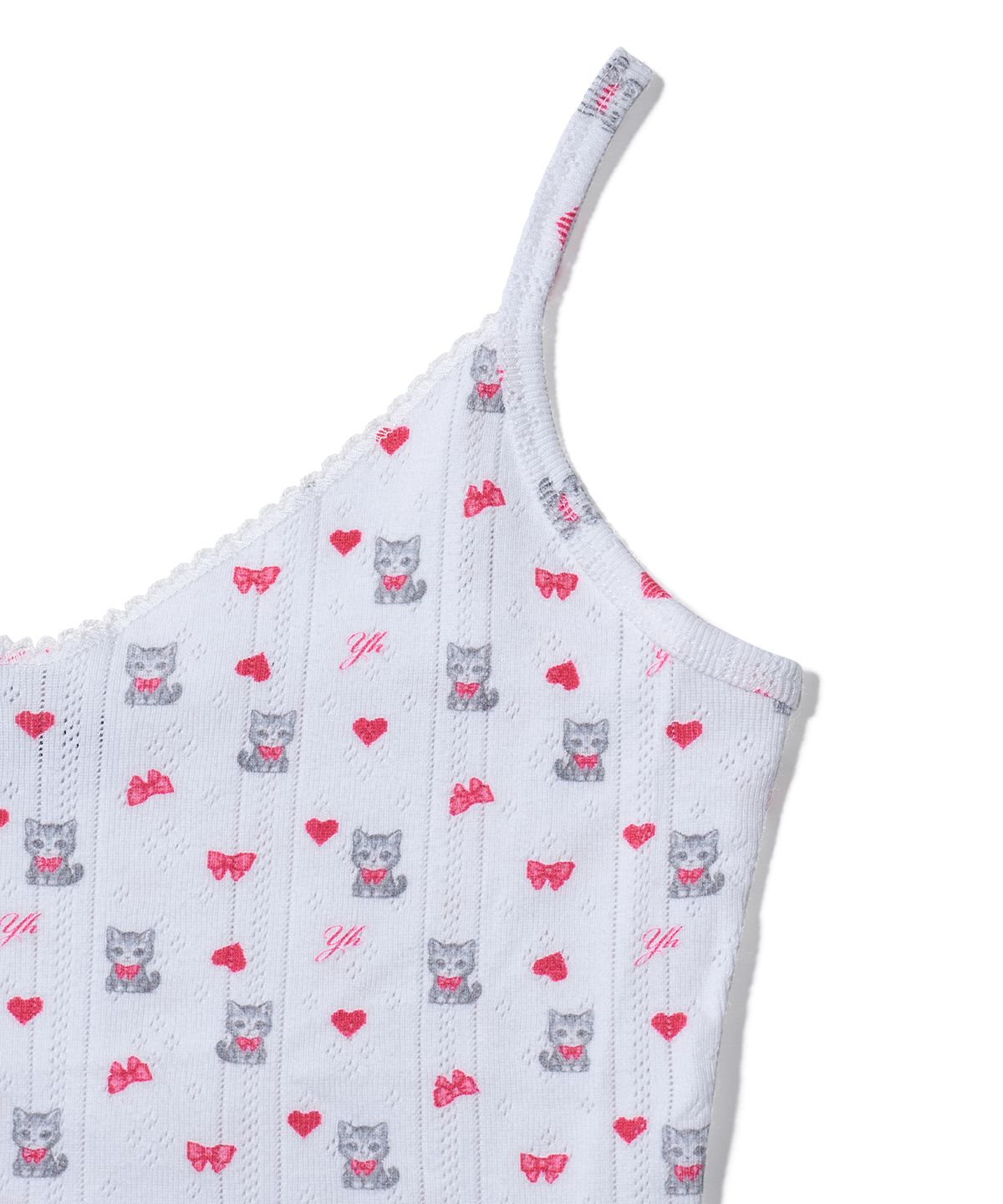 유희(YOUHEE) PETITE PATTERN SLEEVELESS WHITE