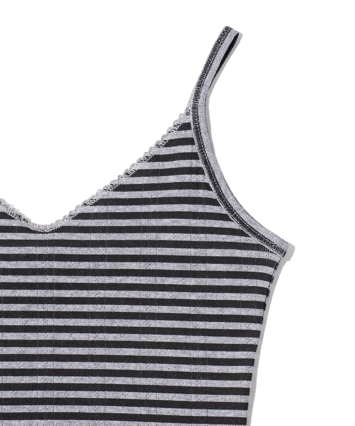 유희(YOUHEE) PETITE PATTERN SLEEVELESS MELANGE GREY