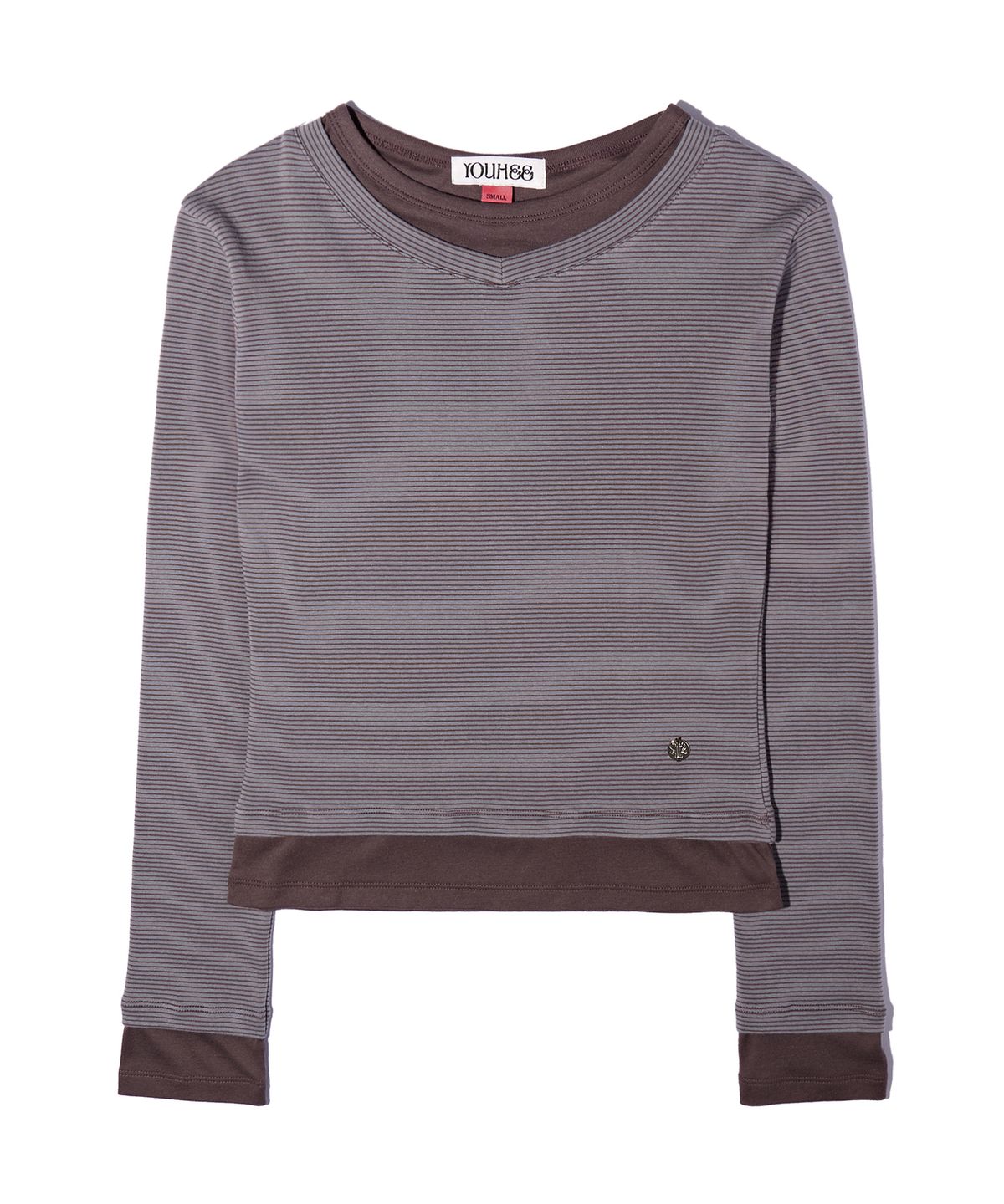 유희(YOUHEE) LAYERED LONG SLEEVE BROWN
