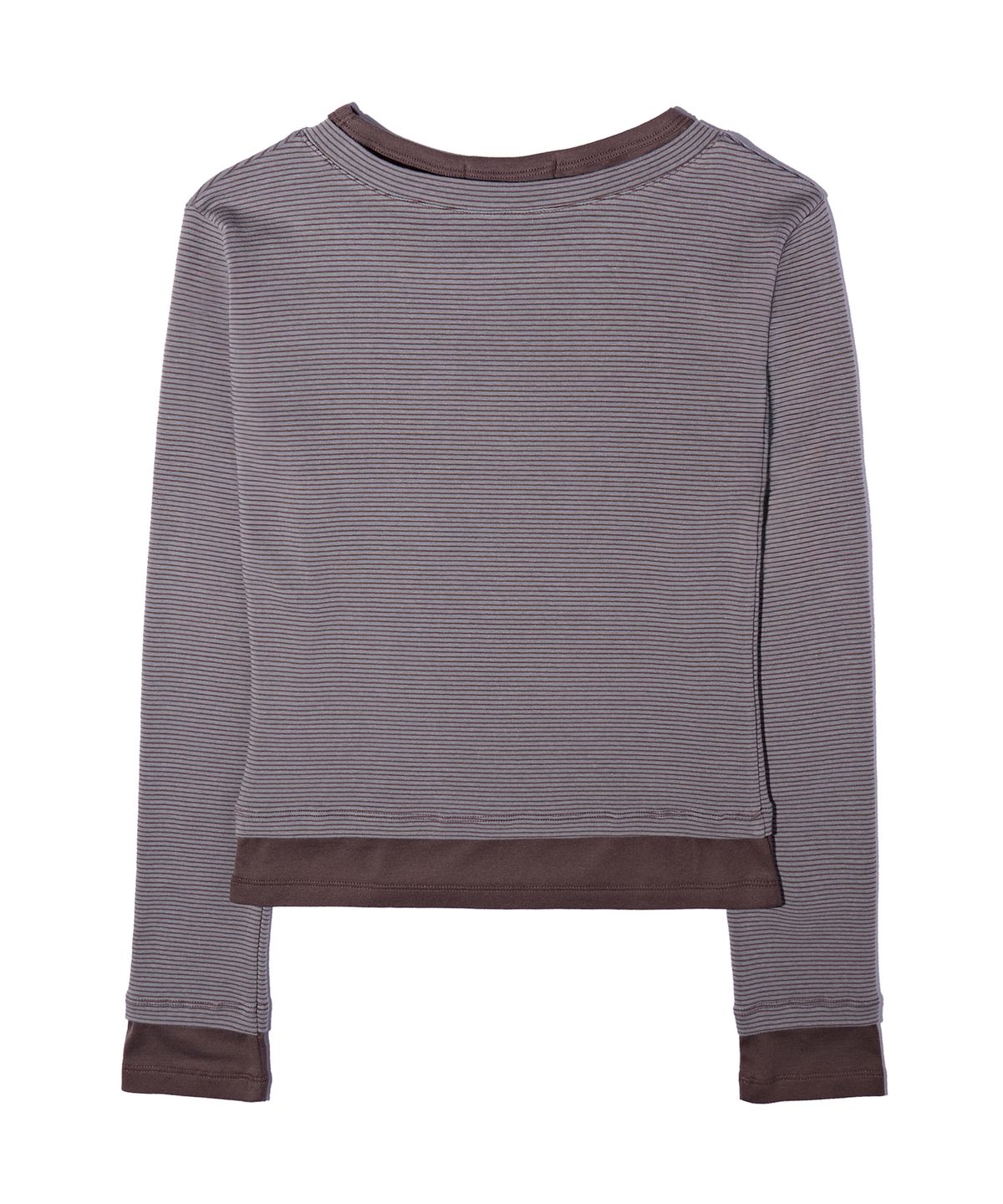 유희(YOUHEE) LAYERED LONG SLEEVE BROWN